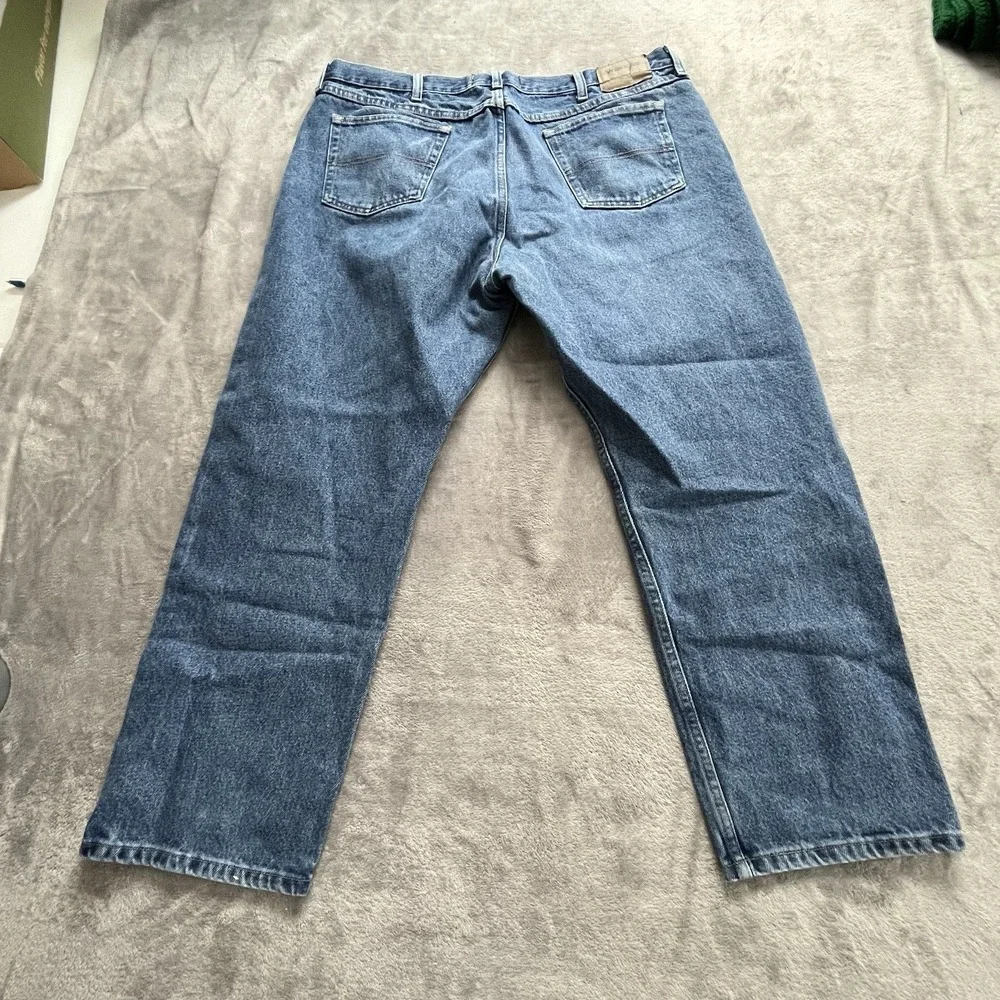 WRANGLER Authentics 42x30 Denim Blue Jeans Dark Rinse ZM200SD Wash